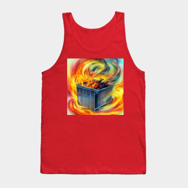 Dumpster fire Tank Top by Donkeh23